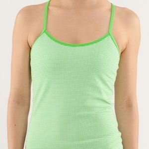 Lululemon  *Cute Gingham!*  Power Y Tank  - sz 8